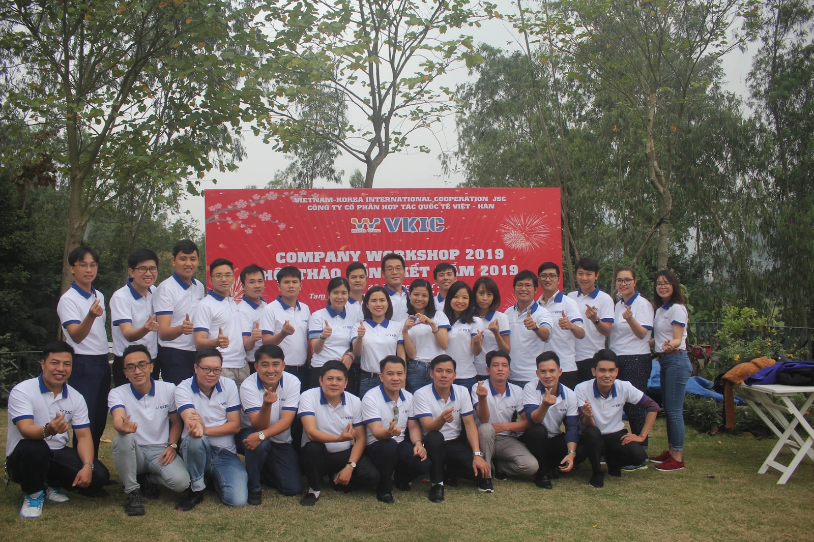 Company group photograph at the 2019 year-end workshop